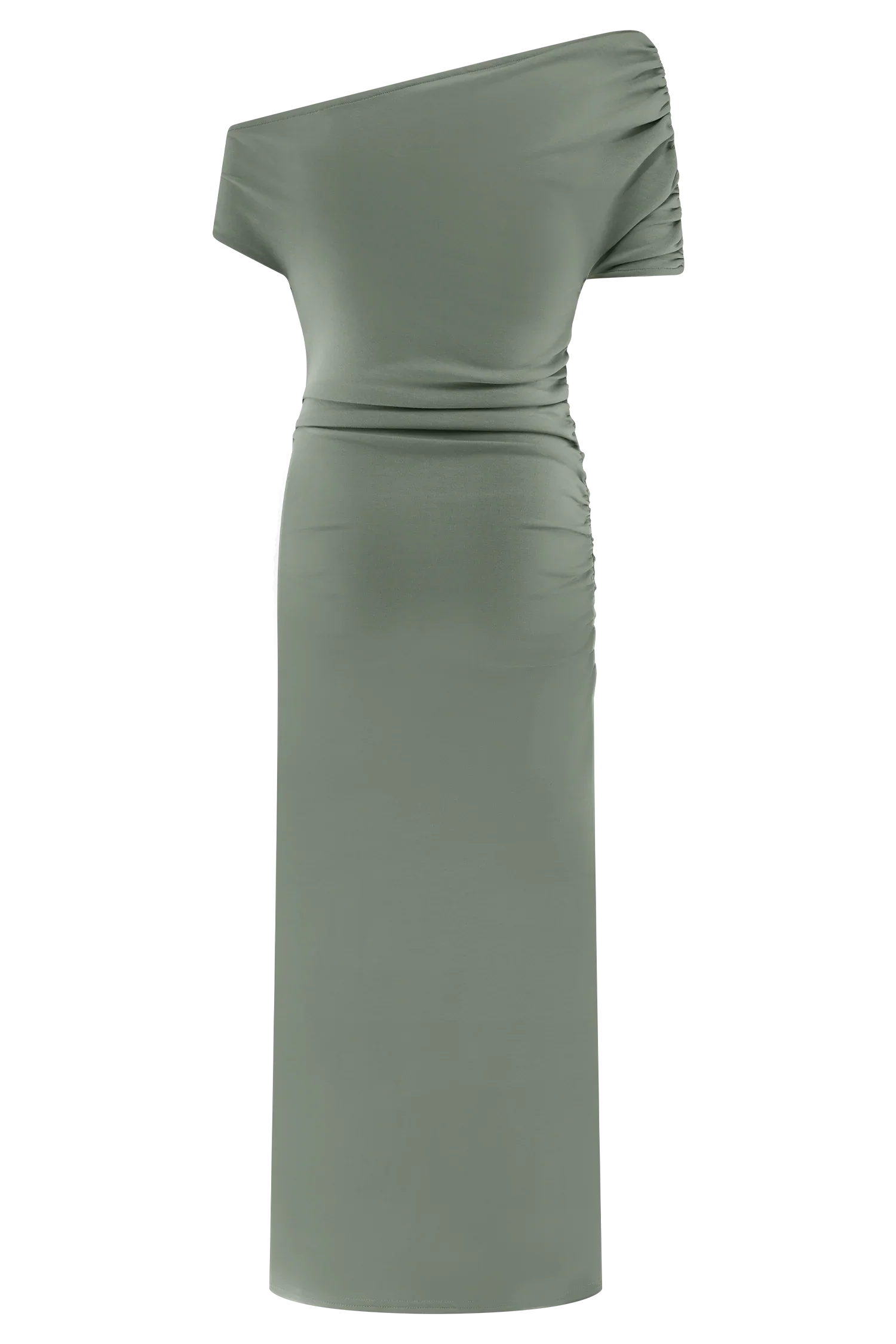 Kendra Scuba Jersey Midi Dress With Hardware - Sage